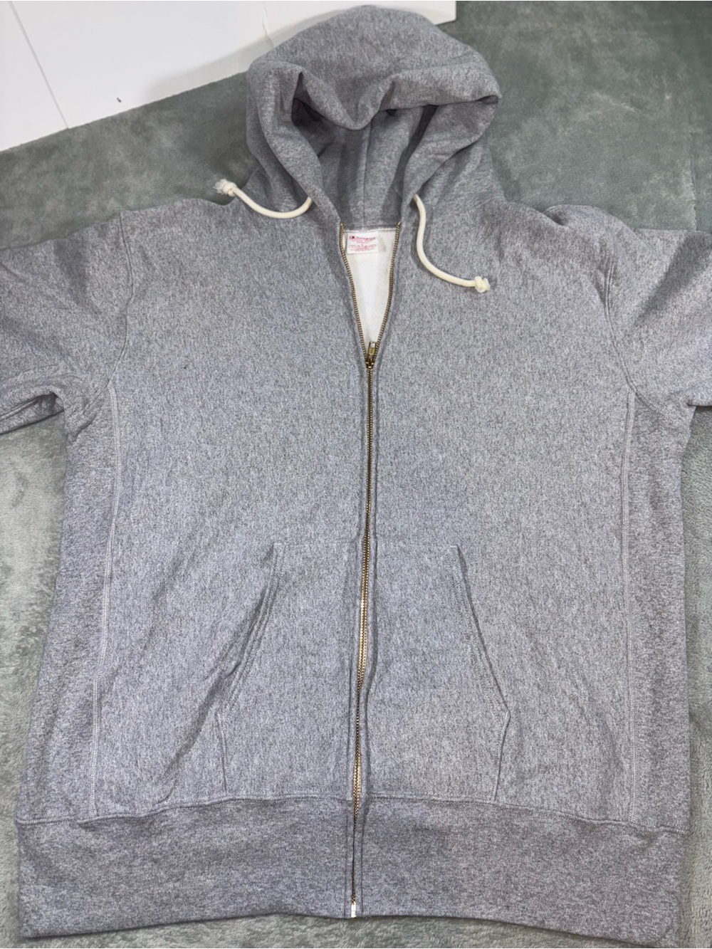 Champion Reverse Weave Premium Archival Full-Zip Hoodie Grey L/XL